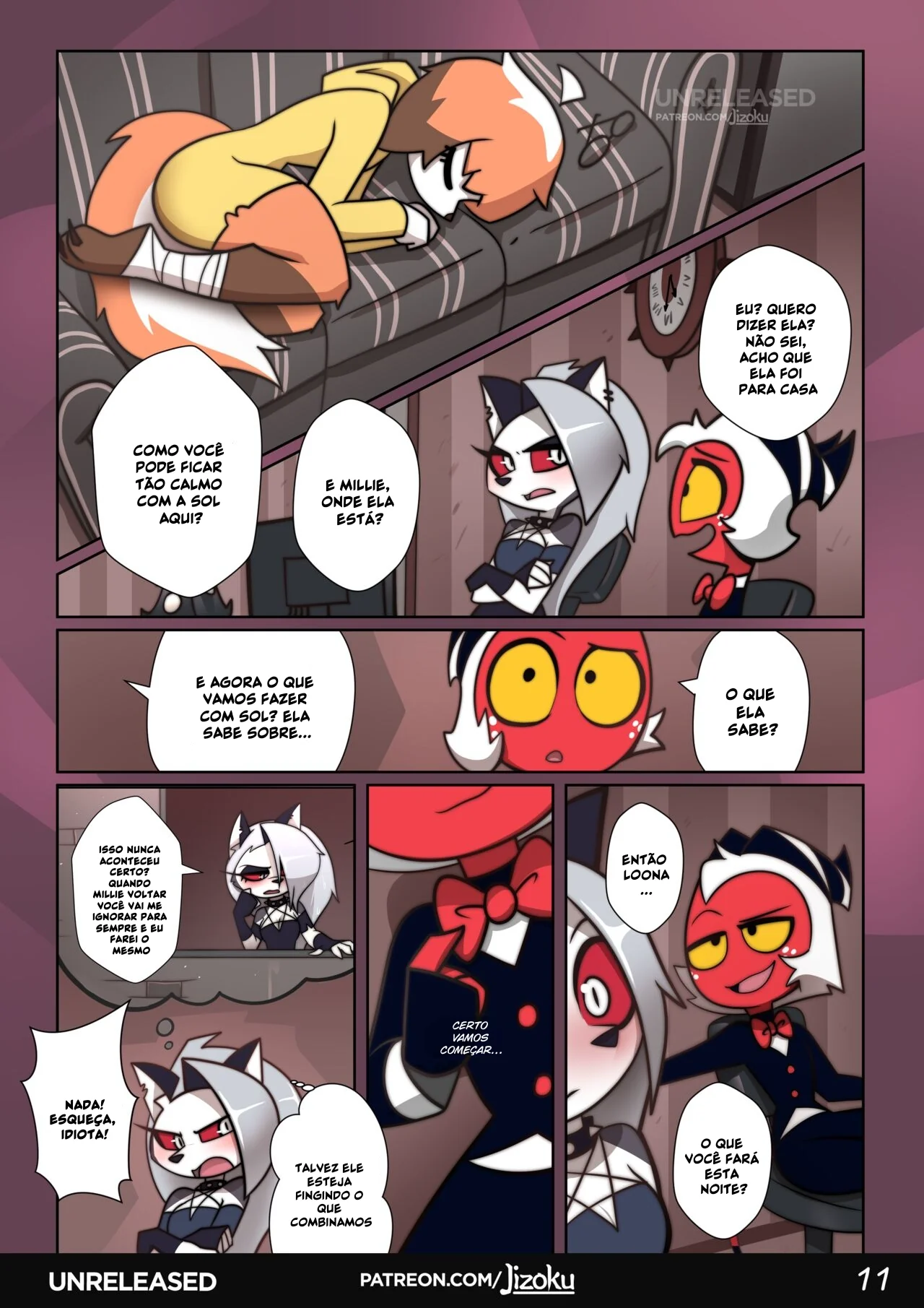 Hazbin Hotel Porno: Uma Noite Pervertida Com a Piranha Loona VL.2 em HQ Brasileiro