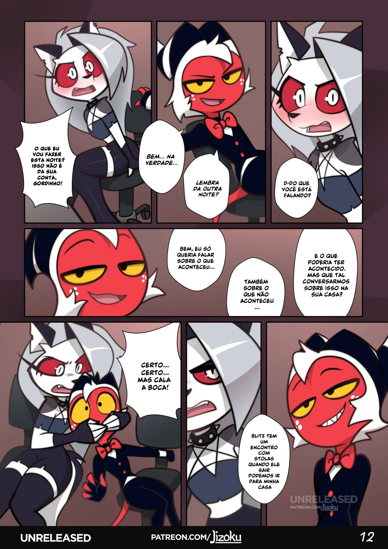 Hazbin Hotel Porno: Uma Noite Pervertida Com a Piranha Loona VL.2 em HQ Brasileiro