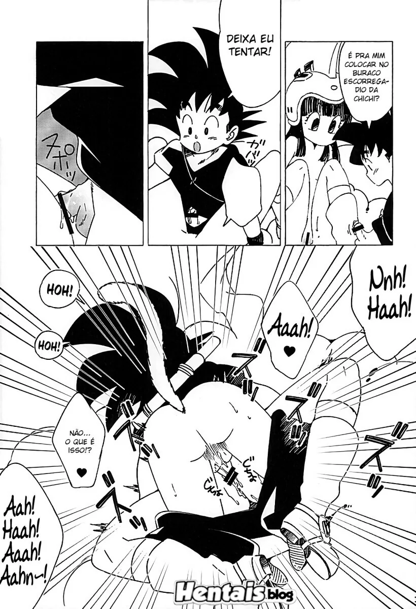 Goku e Chi Chi: a Pica e a Buceta em sua Primeira Vez – Hentai Dragon Ball em HQ Brasileiro
