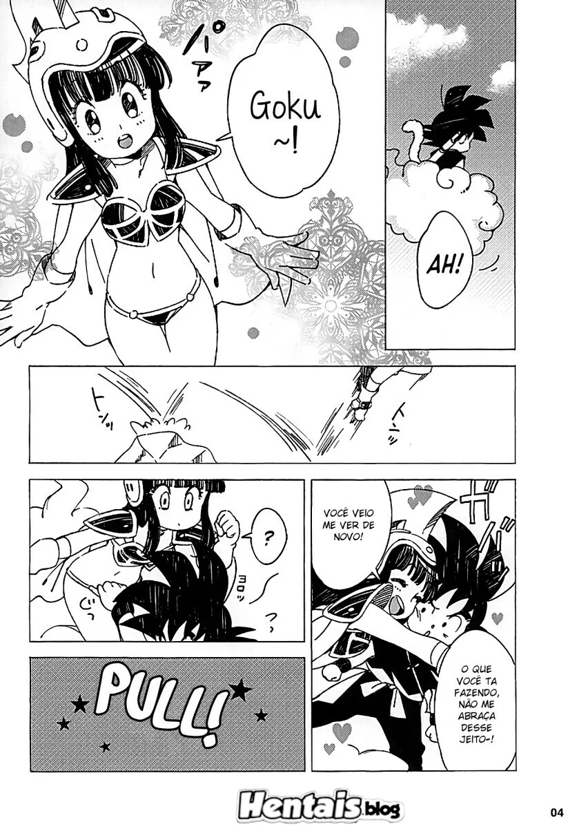 Goku e Chi Chi: a Pica e a Buceta em sua Primeira Vez – Hentai Dragon Ball em HQ Brasileiro