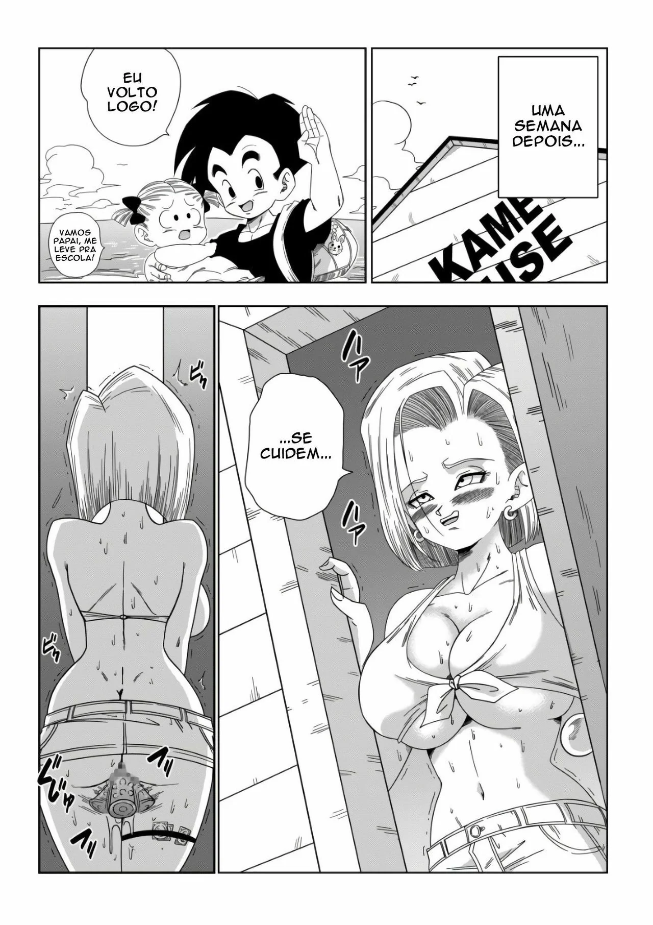 Android 18 vs Mestre Kame: A Cobrança da Piranha” em hentai