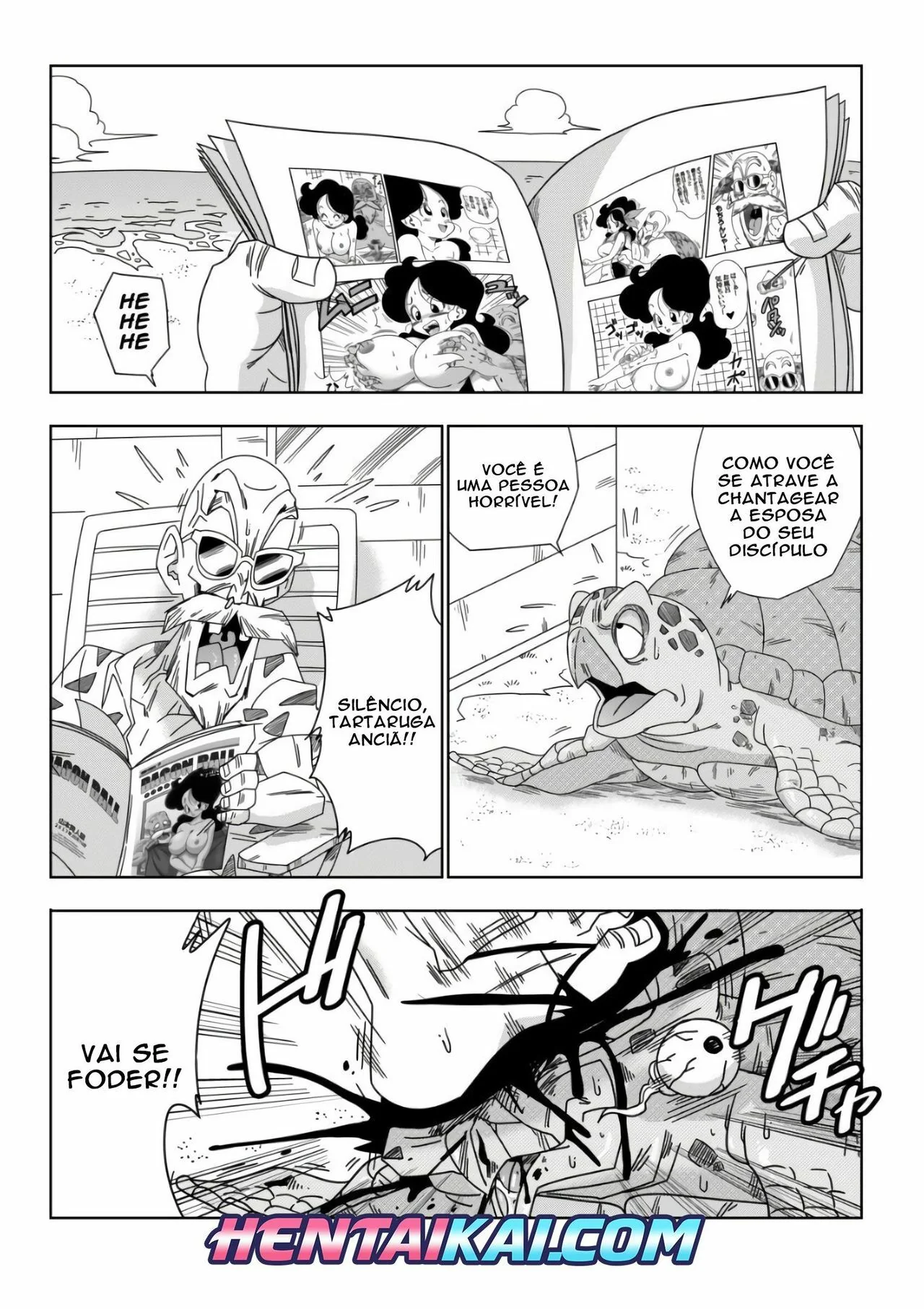Android 18 vs Mestre Kame: A Cobrança da Piranha” em hentai