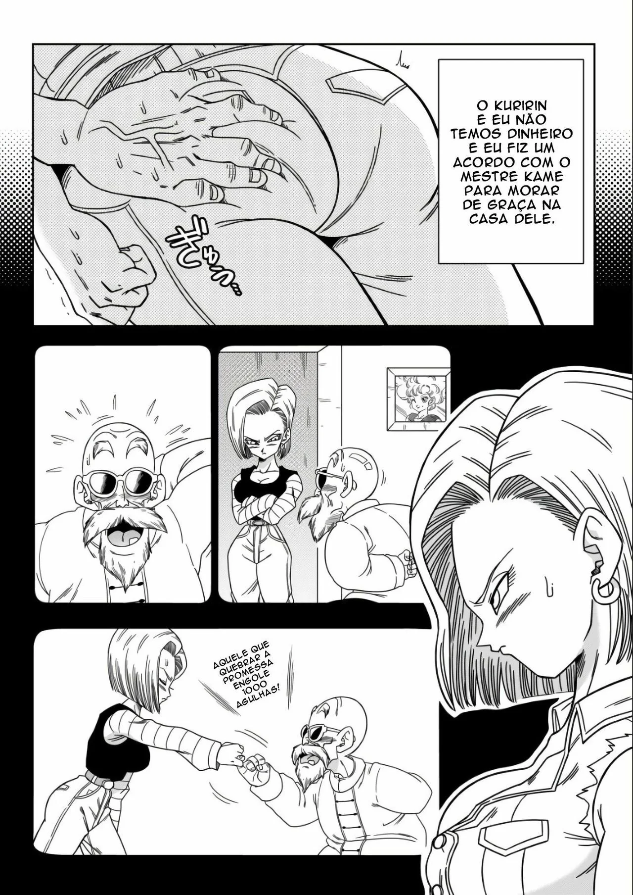 Android 18 vs Mestre Kame: A Cobrança da Piranha” em hentai