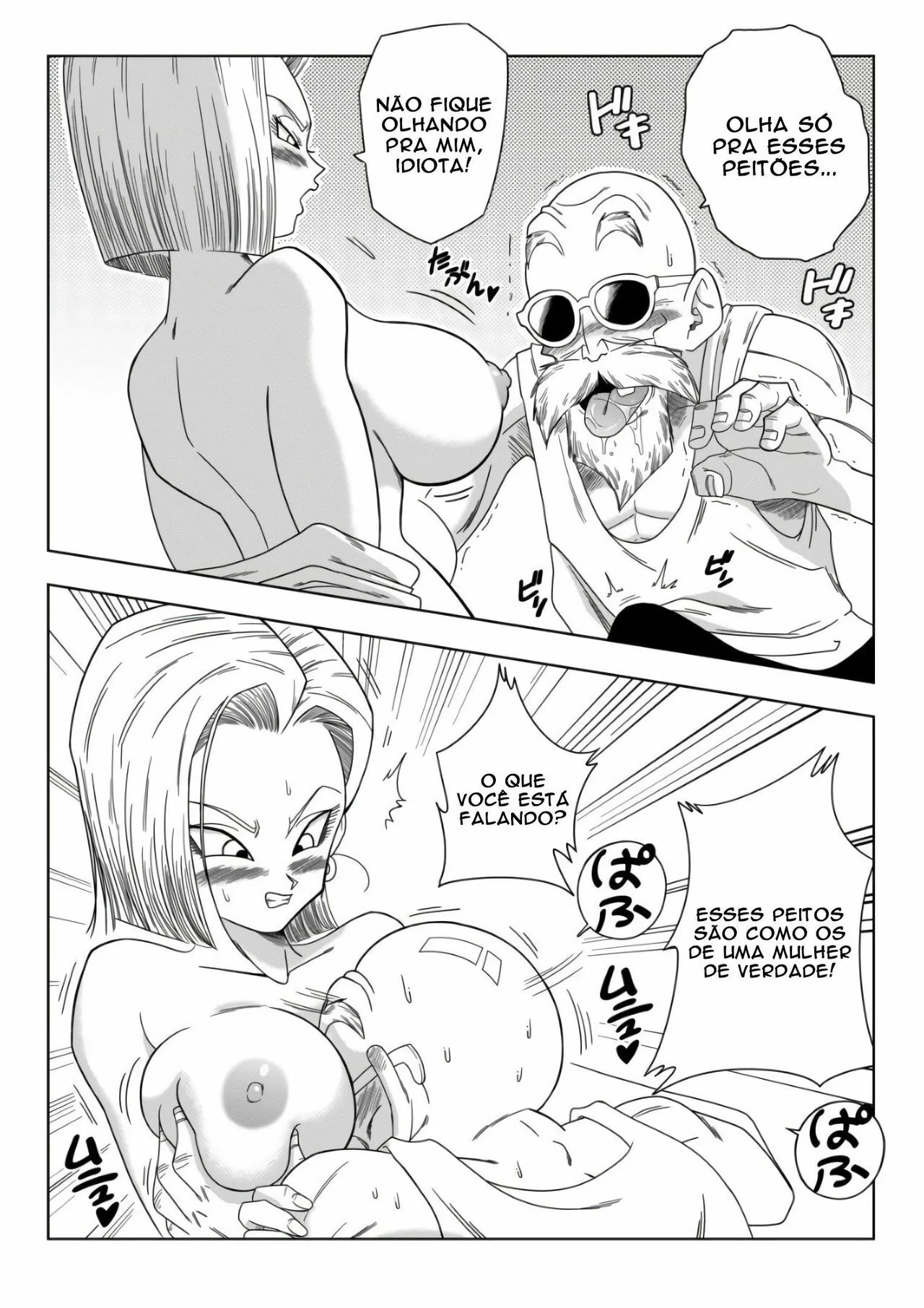 Android 18 vs Mestre Kame: A Cobrança da Piranha” em hentai
