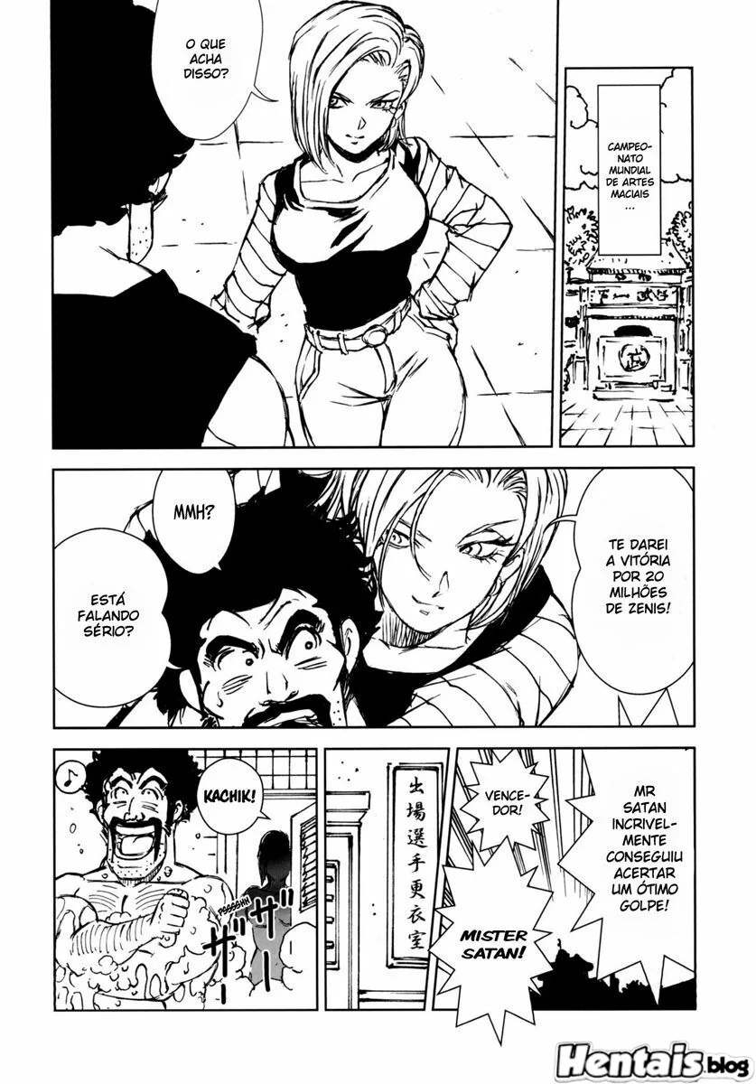 Dragon Ball Hentai: A Piroca do Mister Satan – Metendo fundo na buceta da piranha em HQ Brasileiro