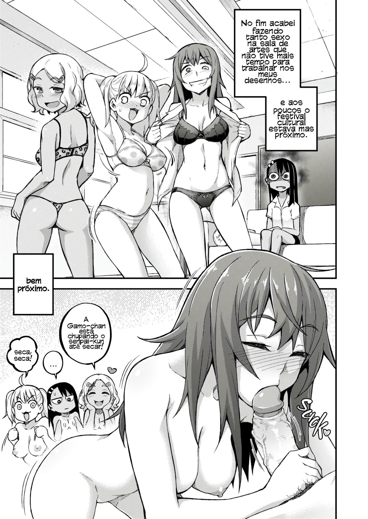 Nagatoro Safadinha: Sacanagem entre Piranha e Pica em HQ de Hentai Brasileiro