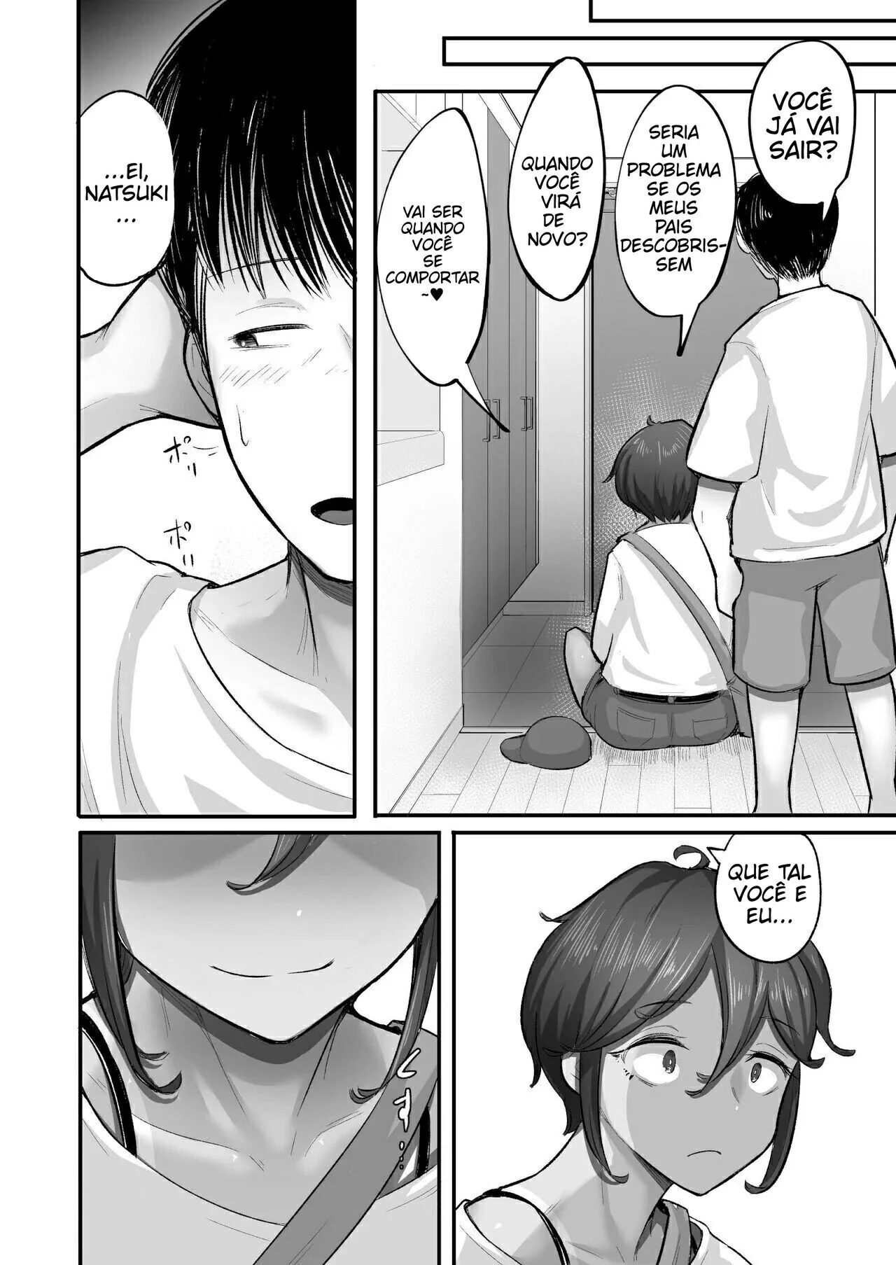 Natsuki, a Piranha Curiosa, Seduzida e Estrupada por Estudante Universitário em Hentai HQ Brasileiro