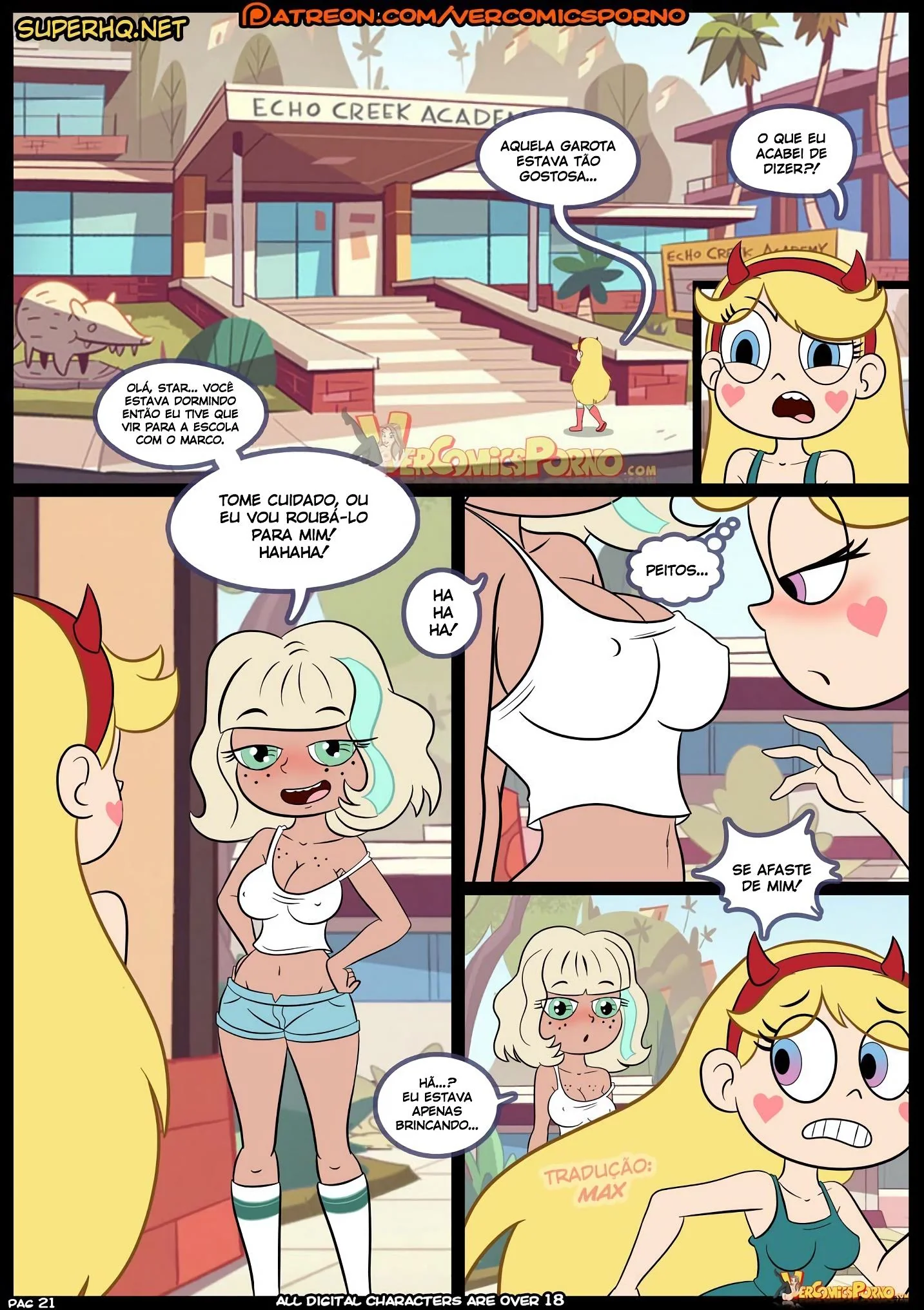 Orgia entre piranhas: Hentai Star vs As Forças do Sexo 3 – Tom e Janna ardendo de tesão no cu de Marco em HQ Brasileiro
