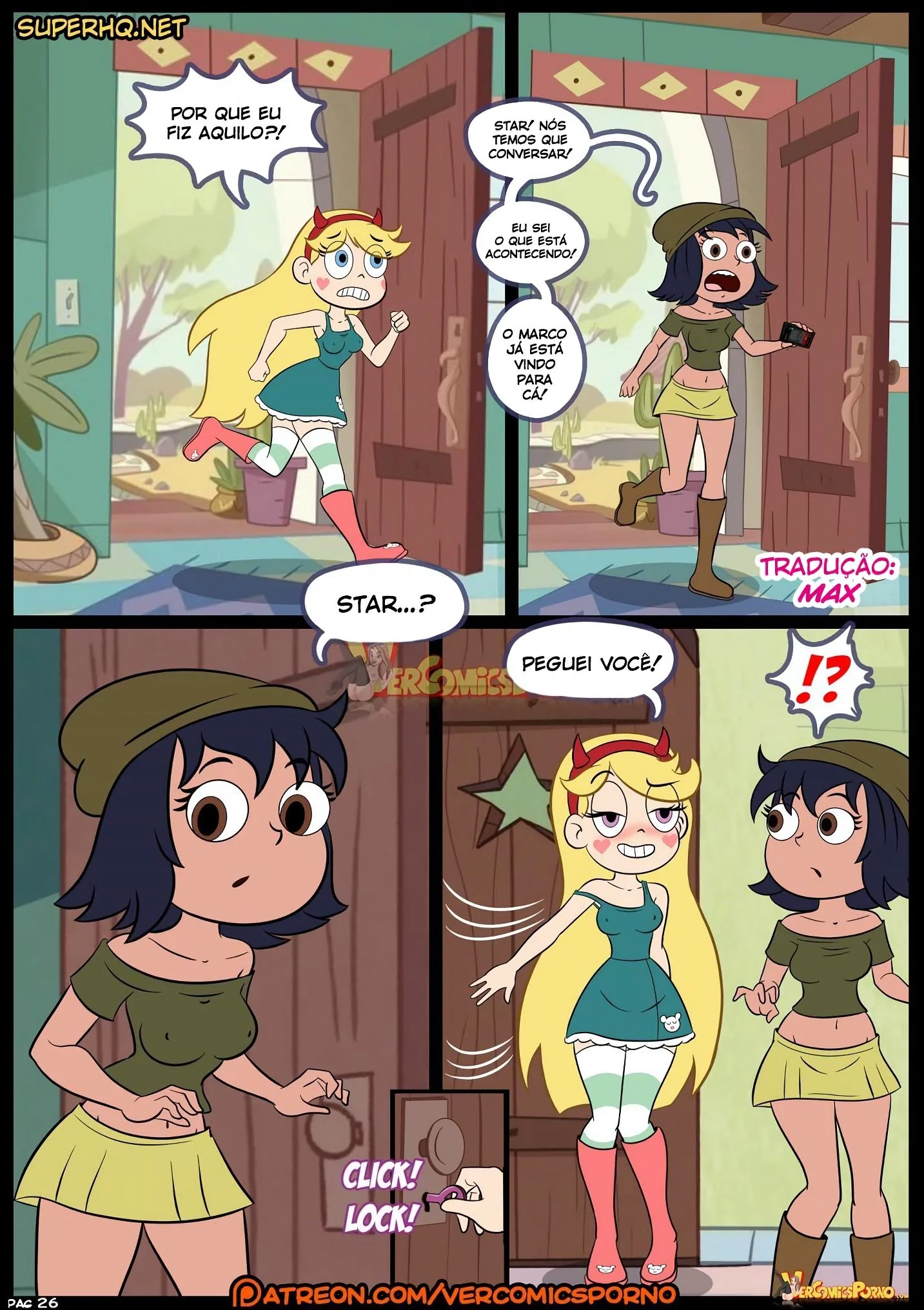 Orgia entre piranhas: Hentai Star vs As Forças do Sexo 3 – Tom e Janna ardendo de tesão no cu de Marco em HQ Brasileiro