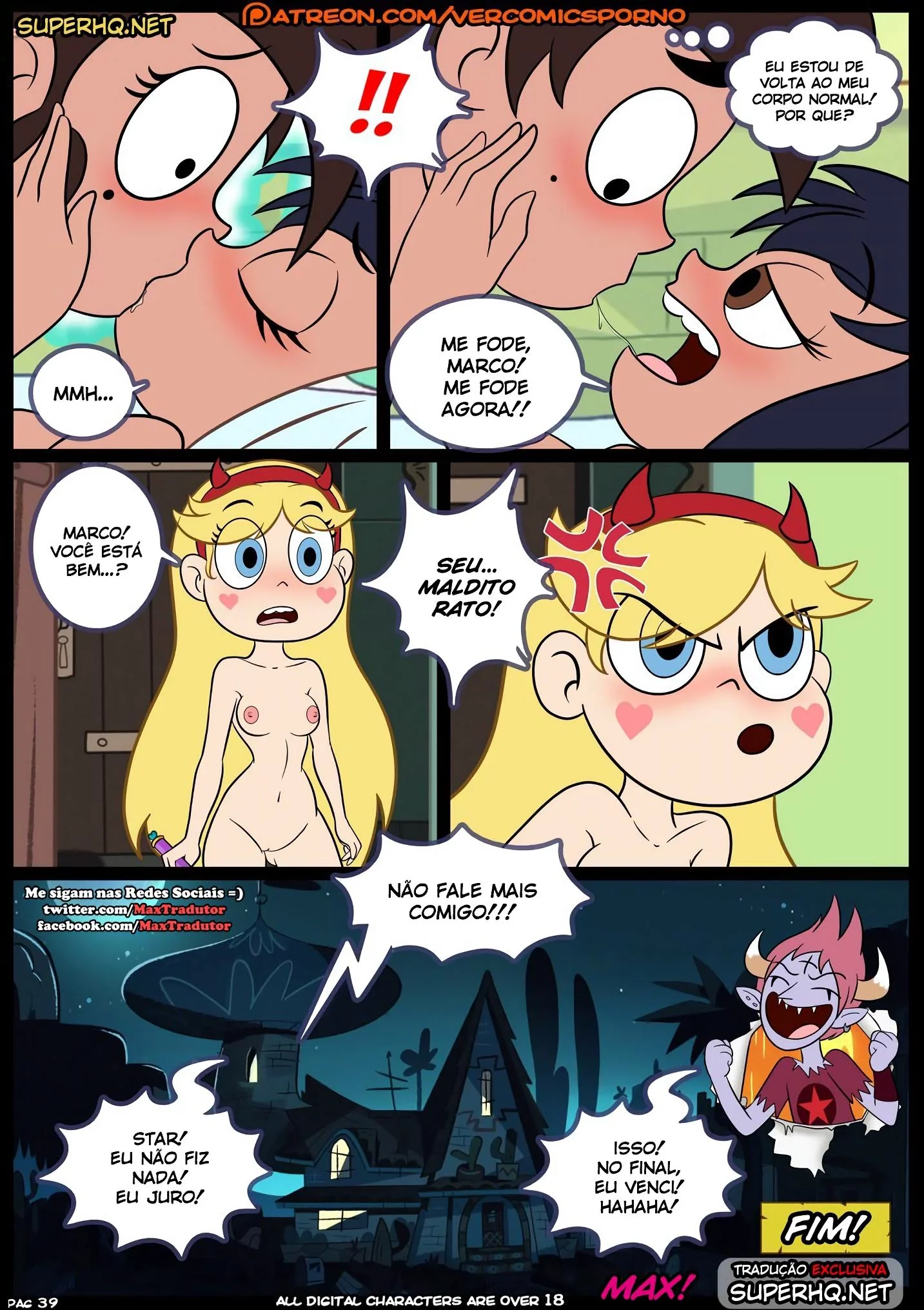 Orgia entre piranhas: Hentai Star vs As Forças do Sexo 3 – Tom e Janna ardendo de tesão no cu de Marco em HQ Brasileiro