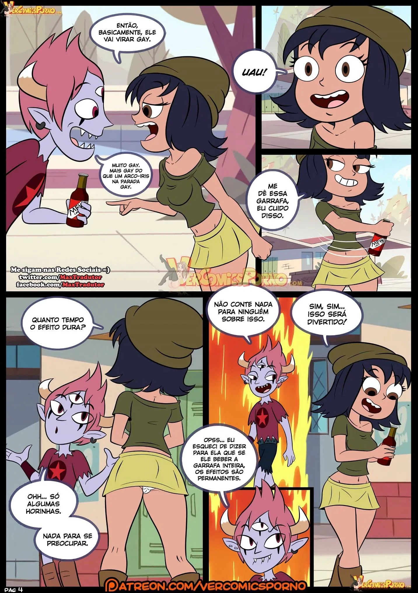 Orgia entre piranhas: Hentai Star vs As Forças do Sexo 3 – Tom e Janna ardendo de tesão no cu de Marco em HQ Brasileiro