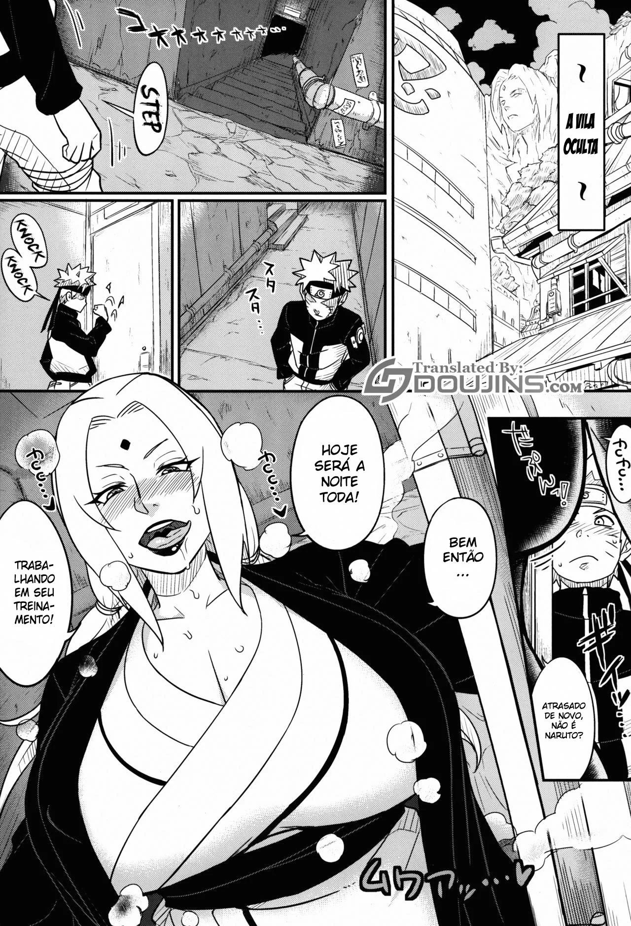 Tsunade e Naruto: Treinamento Secreto da Piranha Hentai HQ