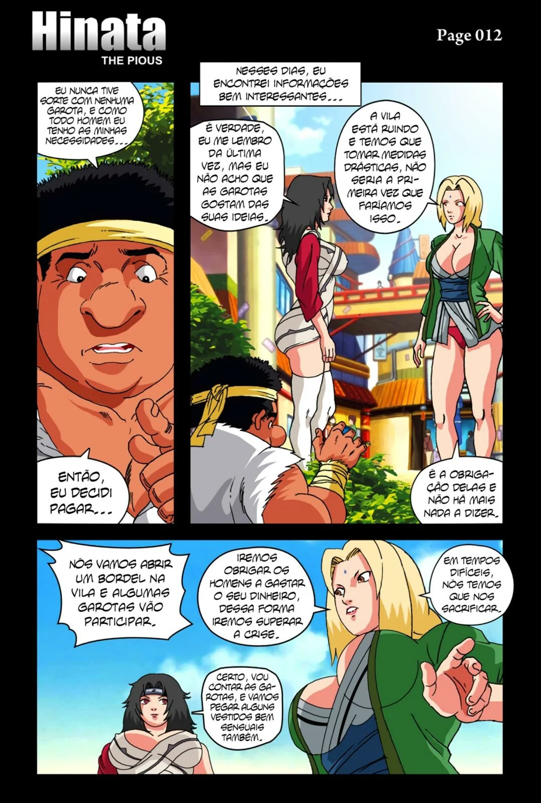 Hinata e o Gordinho Dotado: A Ajuda Especial da Piranha Nojenta em Hentai HQ Brasileiro