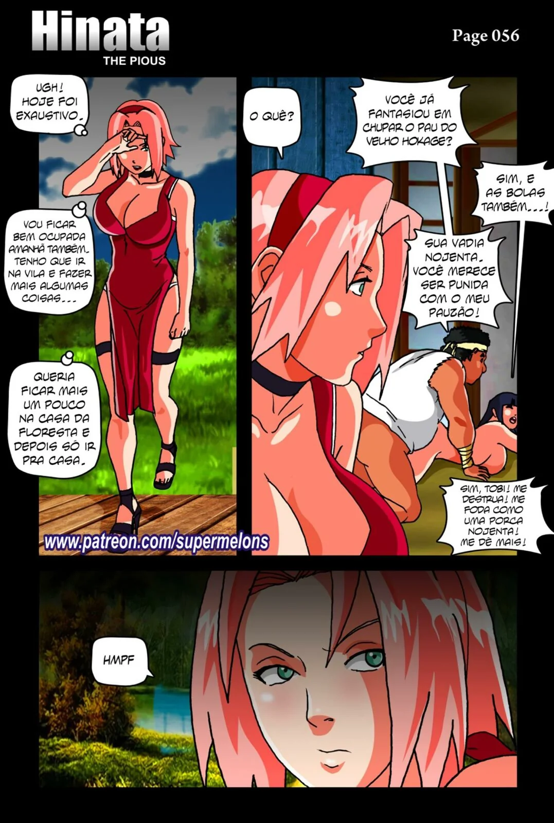 Hinata e o Gordinho Dotado: A Ajuda Especial da Piranha Nojenta em Hentai HQ Brasileiro