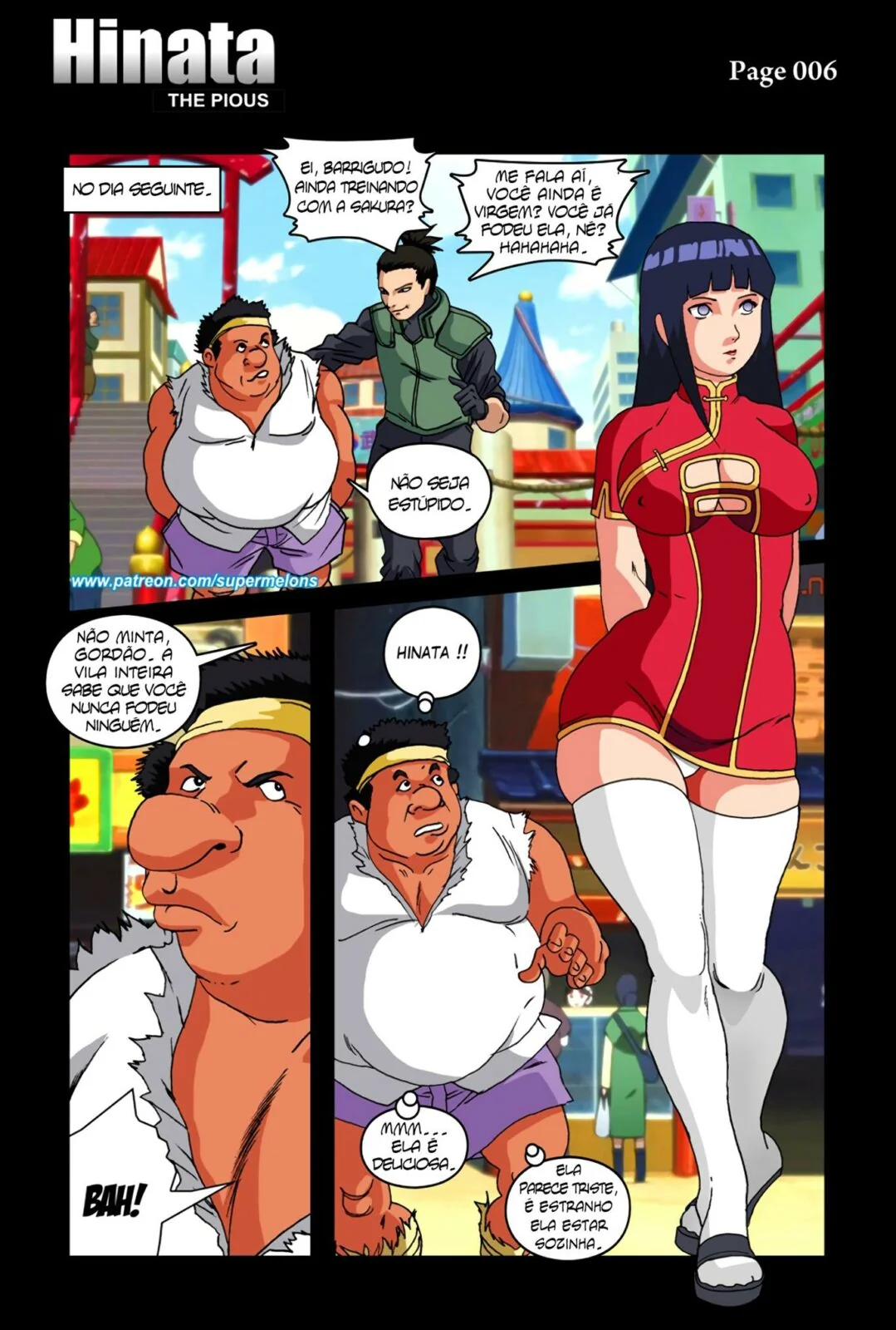 Hinata e o Gordinho Dotado: A Ajuda Especial da Piranha Nojenta em Hentai HQ Brasileiro