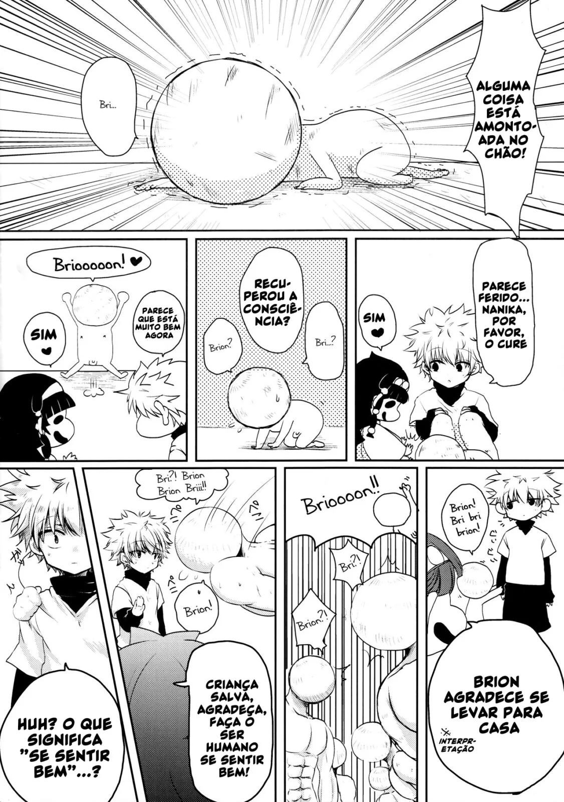 Batalha de Pirocas: Killua vs Brion Mob em Hunter x Hunter Hentai HQ Brasileiro
