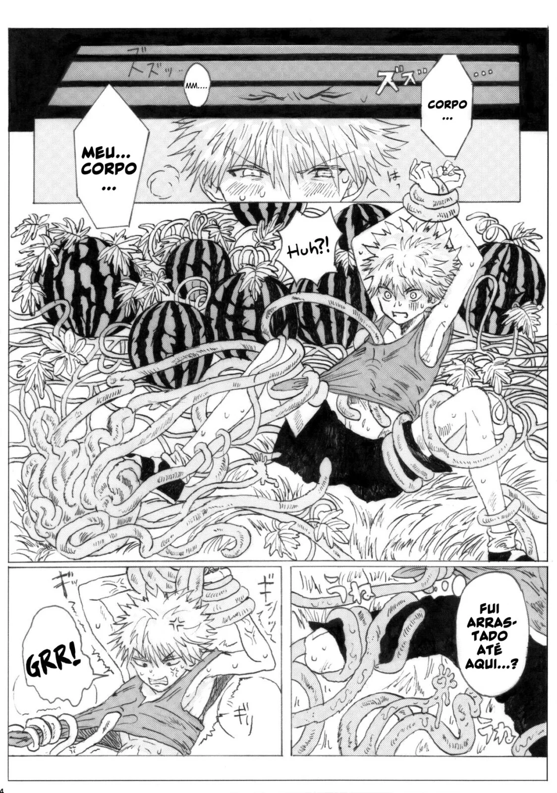 Batalha de Pirocas: Killua vs Brion Mob em Hunter x Hunter Hentai HQ Brasileiro
