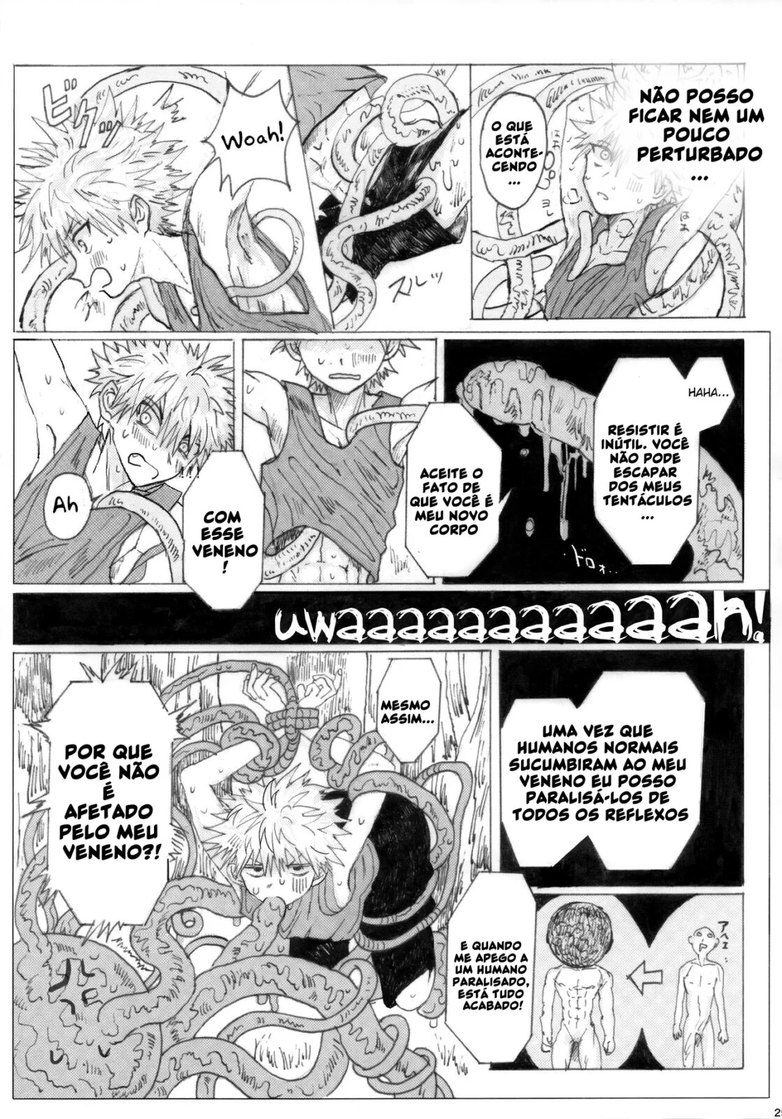 Batalha de Pirocas: Killua vs Brion Mob em Hunter x Hunter Hentai HQ Brasileiro