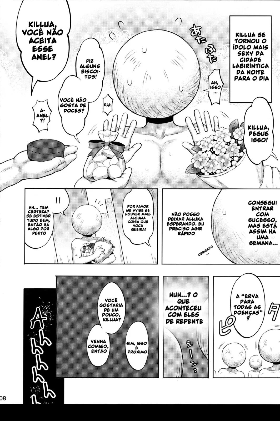 Batalha de Pirocas: Killua vs Brion Mob em Hunter x Hunter Hentai HQ Brasileiro