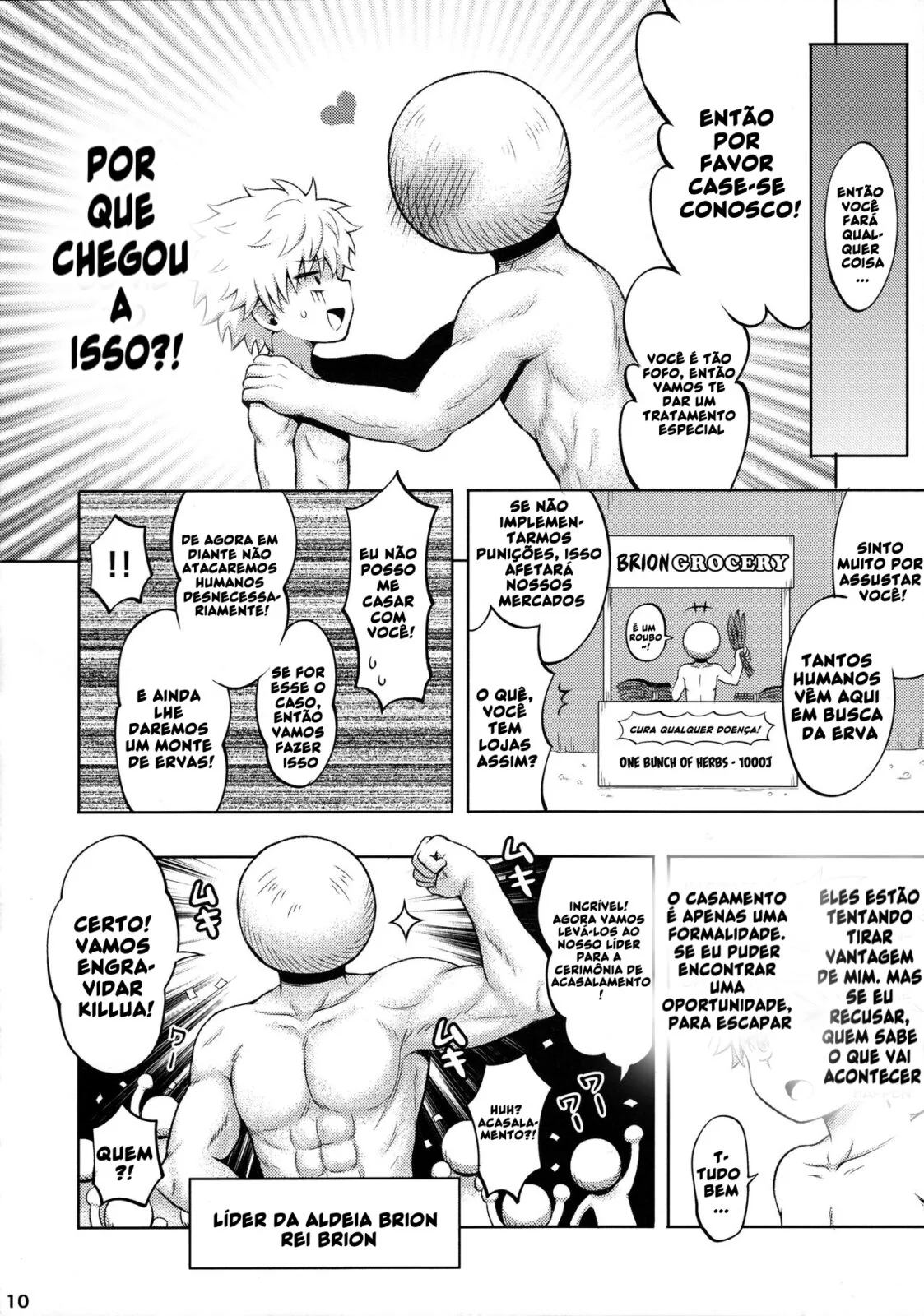 Batalha de Pirocas: Killua vs Brion Mob em Hunter x Hunter Hentai HQ Brasileiro