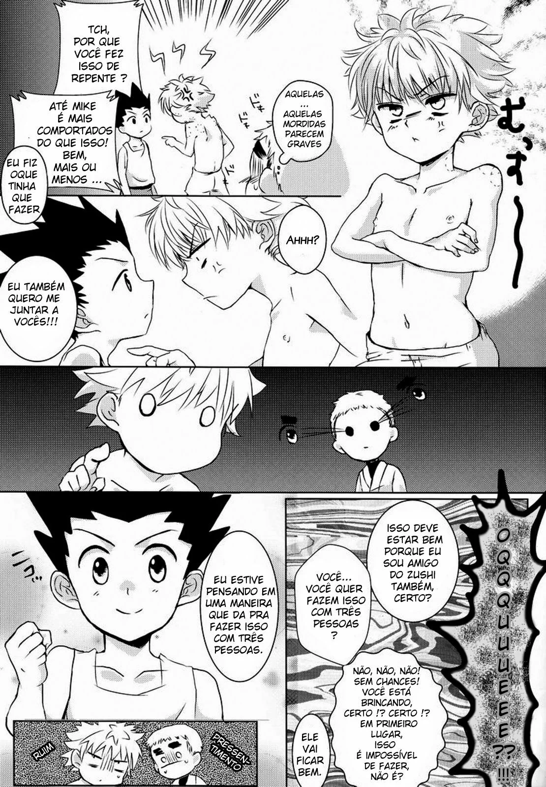 Hunter x Hunter Porno: Triângulo Amoroso entre Gon, Killua e Zushi! Em Hentai HQ Brasileiro