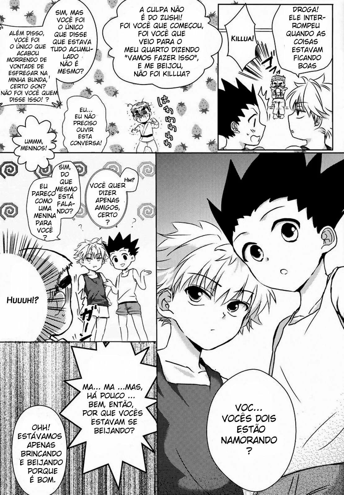 Hunter x Hunter Porno: Triângulo Amoroso entre Gon, Killua e Zushi! Em Hentai HQ Brasileiro