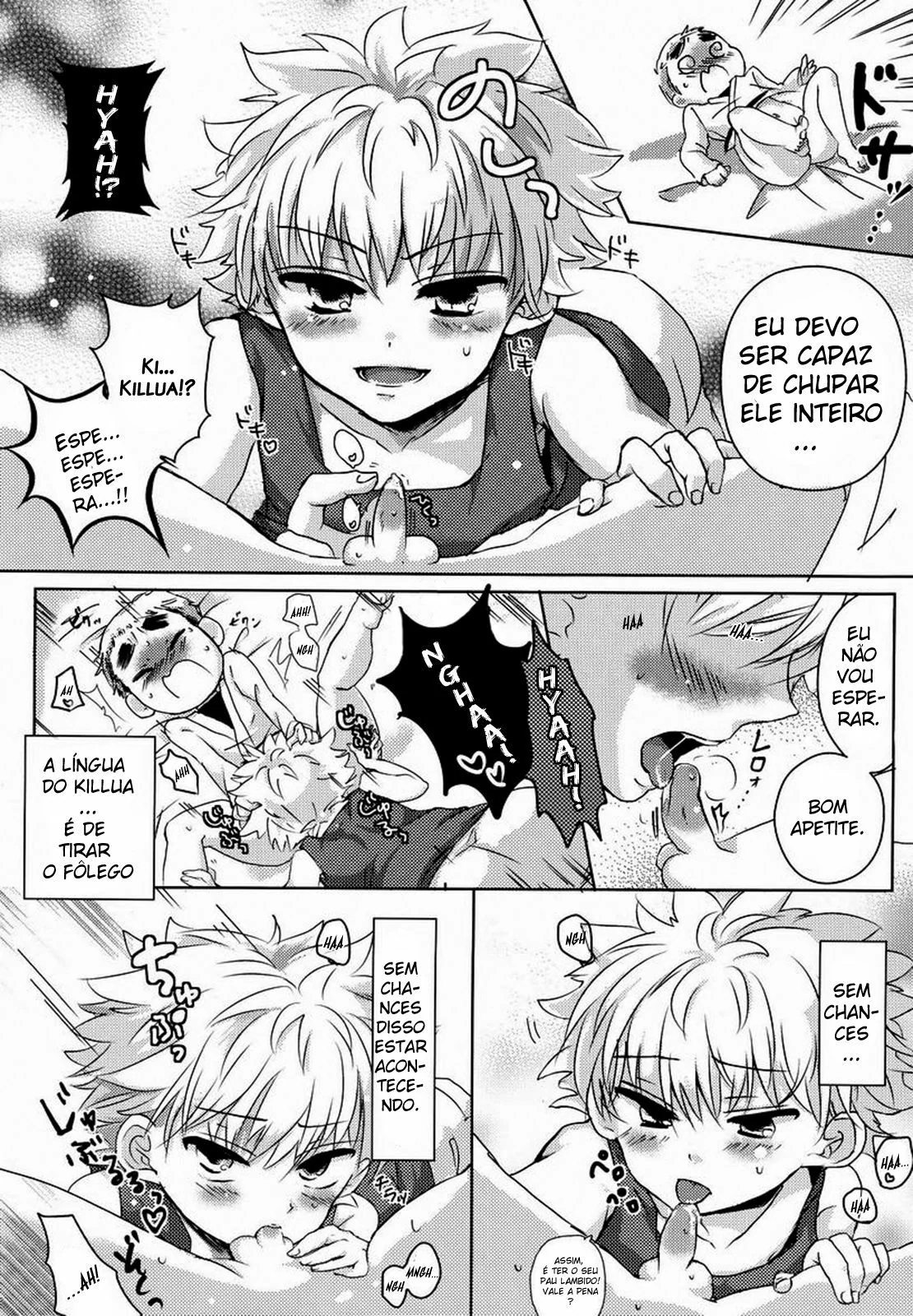 Hunter x Hunter Porno: Triângulo Amoroso entre Gon, Killua e Zushi! Em Hentai HQ Brasileiro