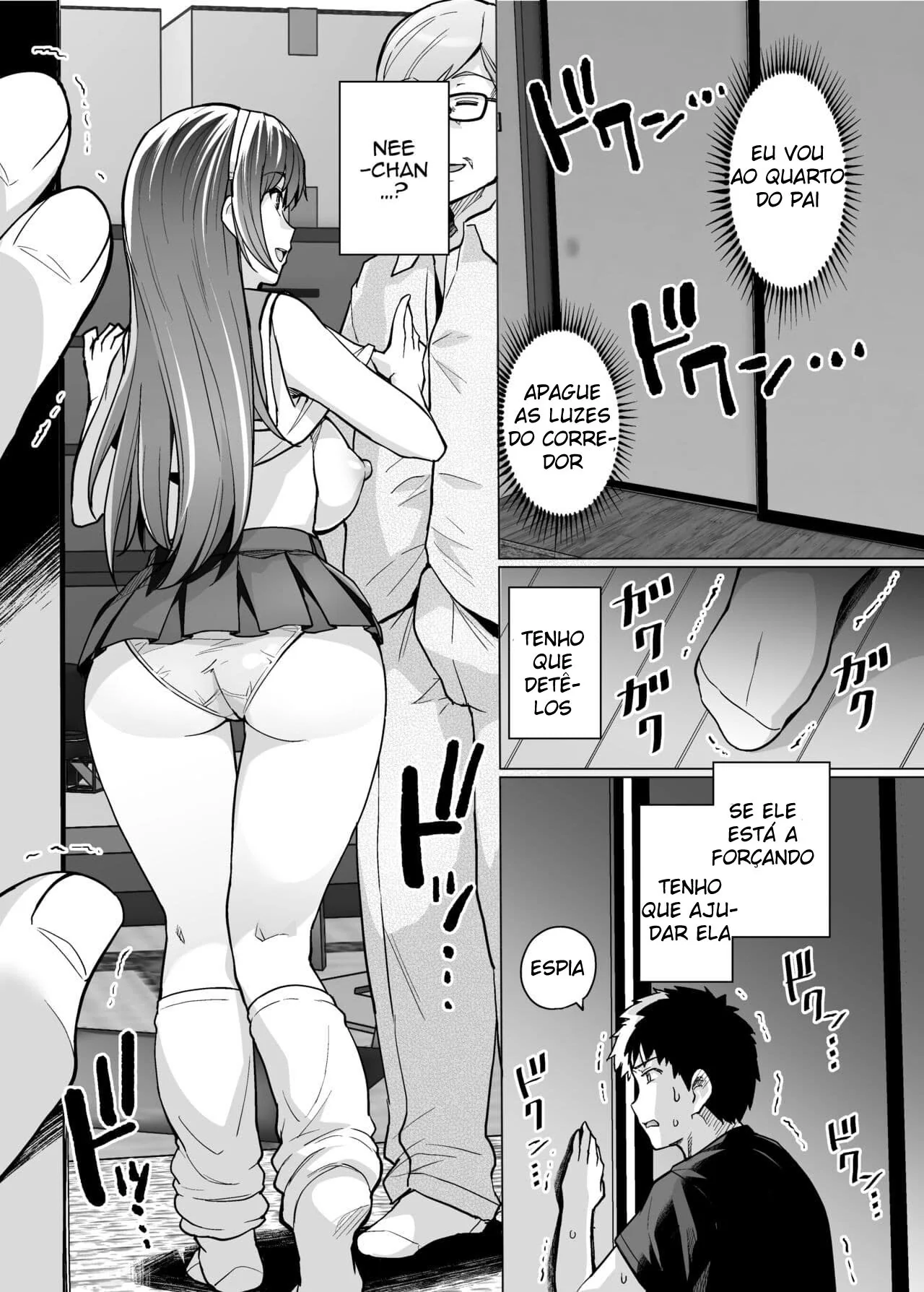 Incesto Entre Pai, Filha e Irmão em Hentai HQ Brasileiro