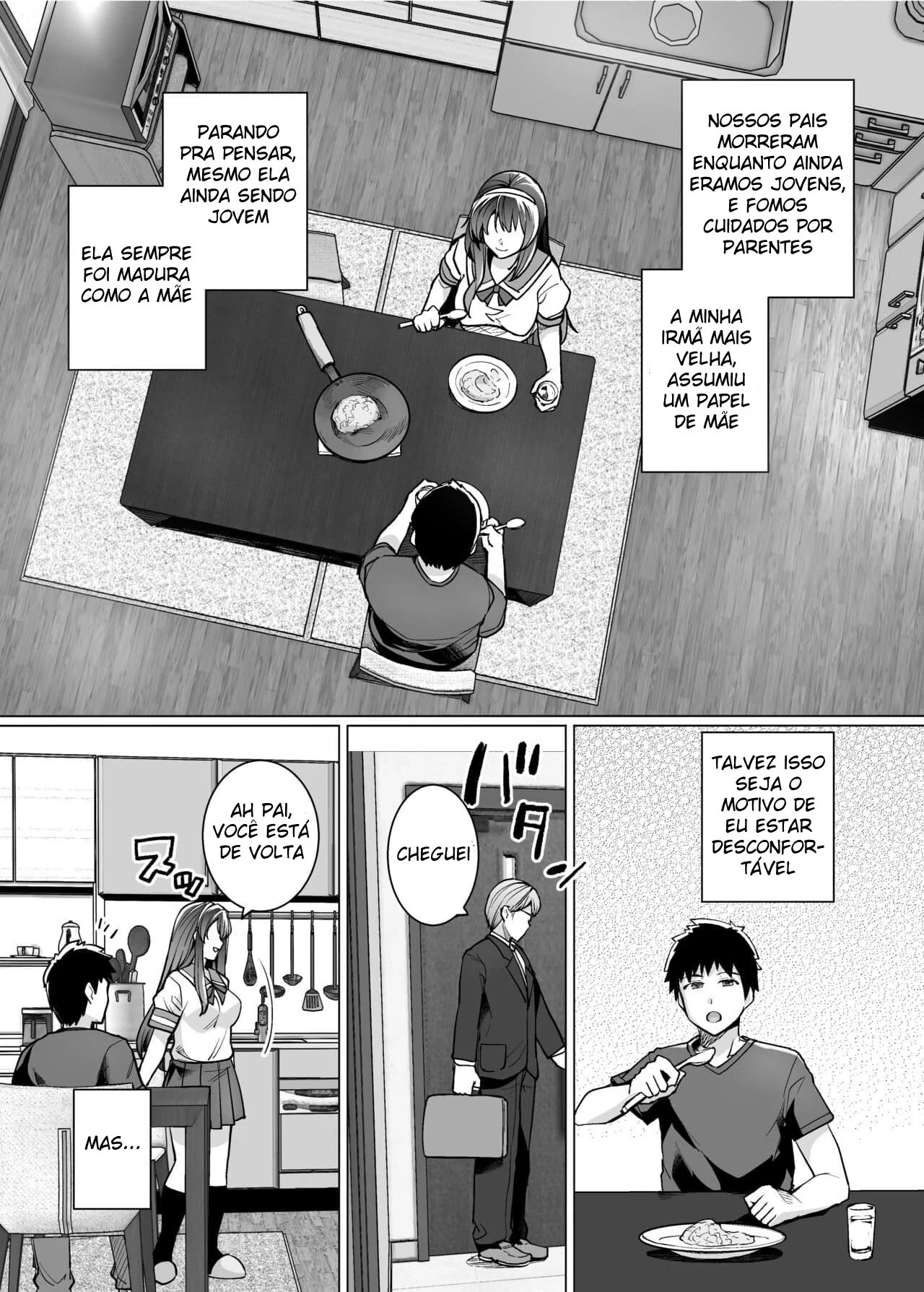 Incesto Entre Pai, Filha e Irmão em Hentai HQ Brasileiro