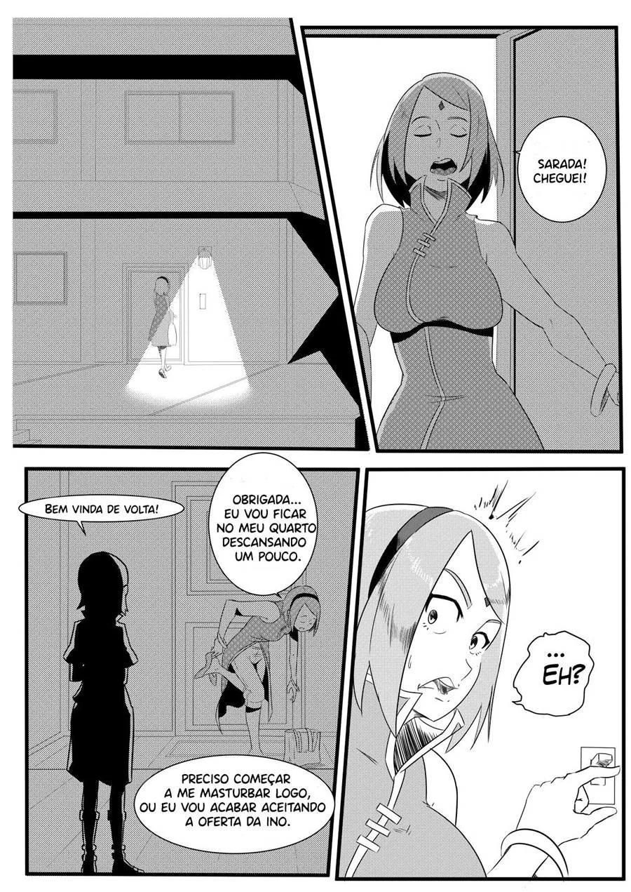 Piranhas Incestuosas: Ino Chupando a Buceta da Mamãe Sakura em Hentai HQ Brasileiro