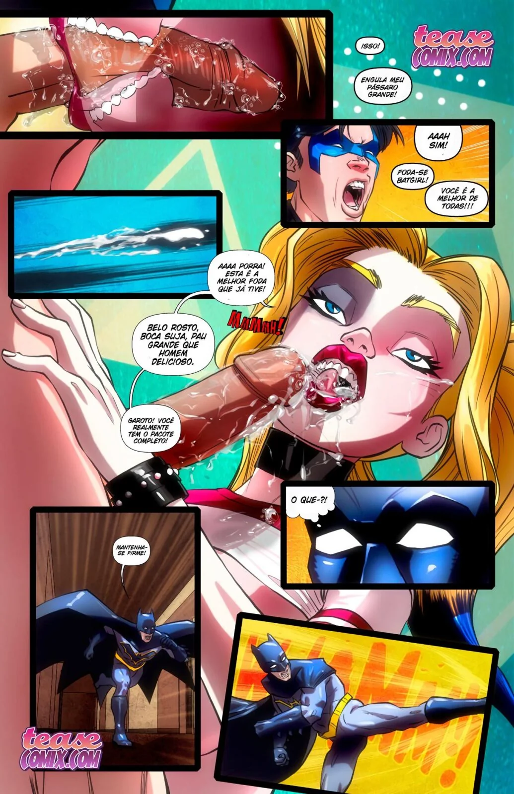 Piranha da Arlequina Dando a Buceta para o Asa Noturna – Hentai HQ Brasileiro