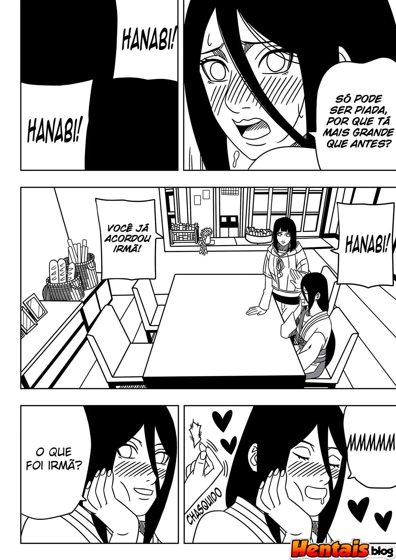 Naruto Comendo as Irmãs Hyuga em um Ménage Quente em HQ Brasileiro