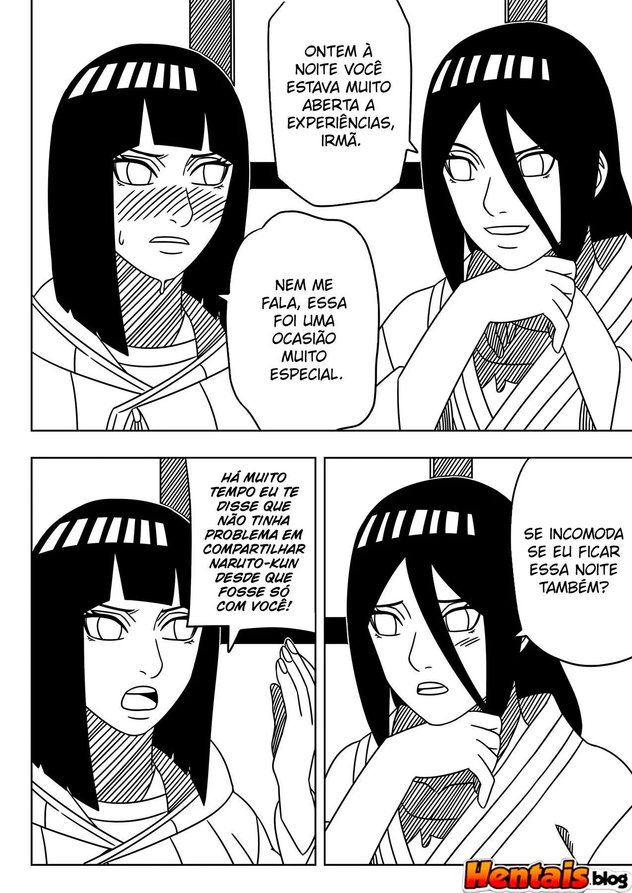 Naruto Comendo as Irmãs Hyuga em um Ménage Quente em HQ Brasileiro