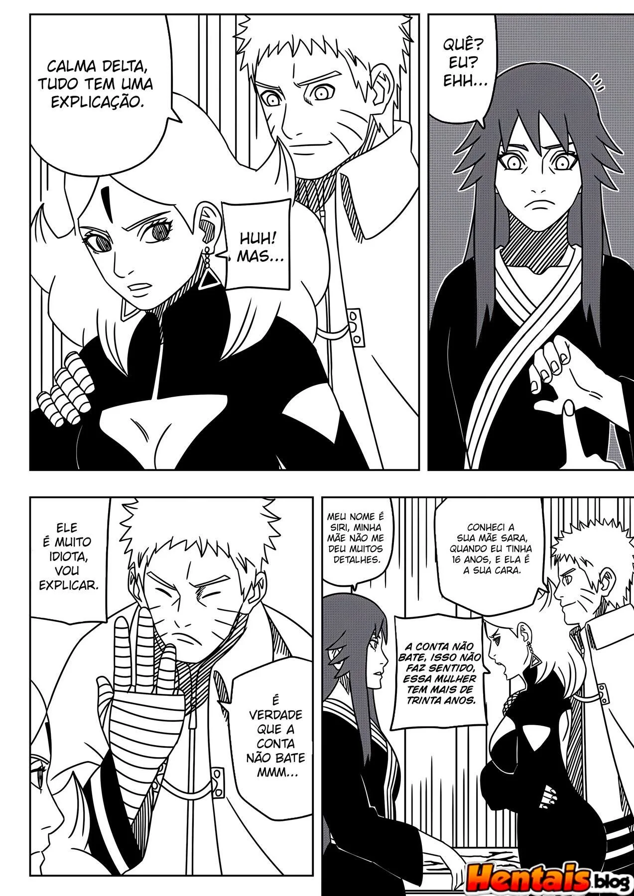 Naruto Comendo as Irmãs Hyuga em um Ménage Quente em HQ Brasileiro