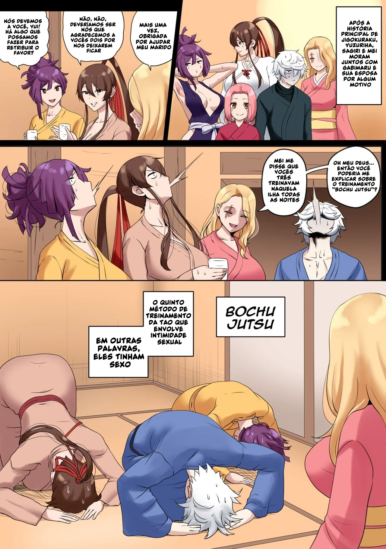 Jigokuraku Hentai: Inferno do Céu – Piranha leva piroca no cu em Hentai HQ Brasileiro