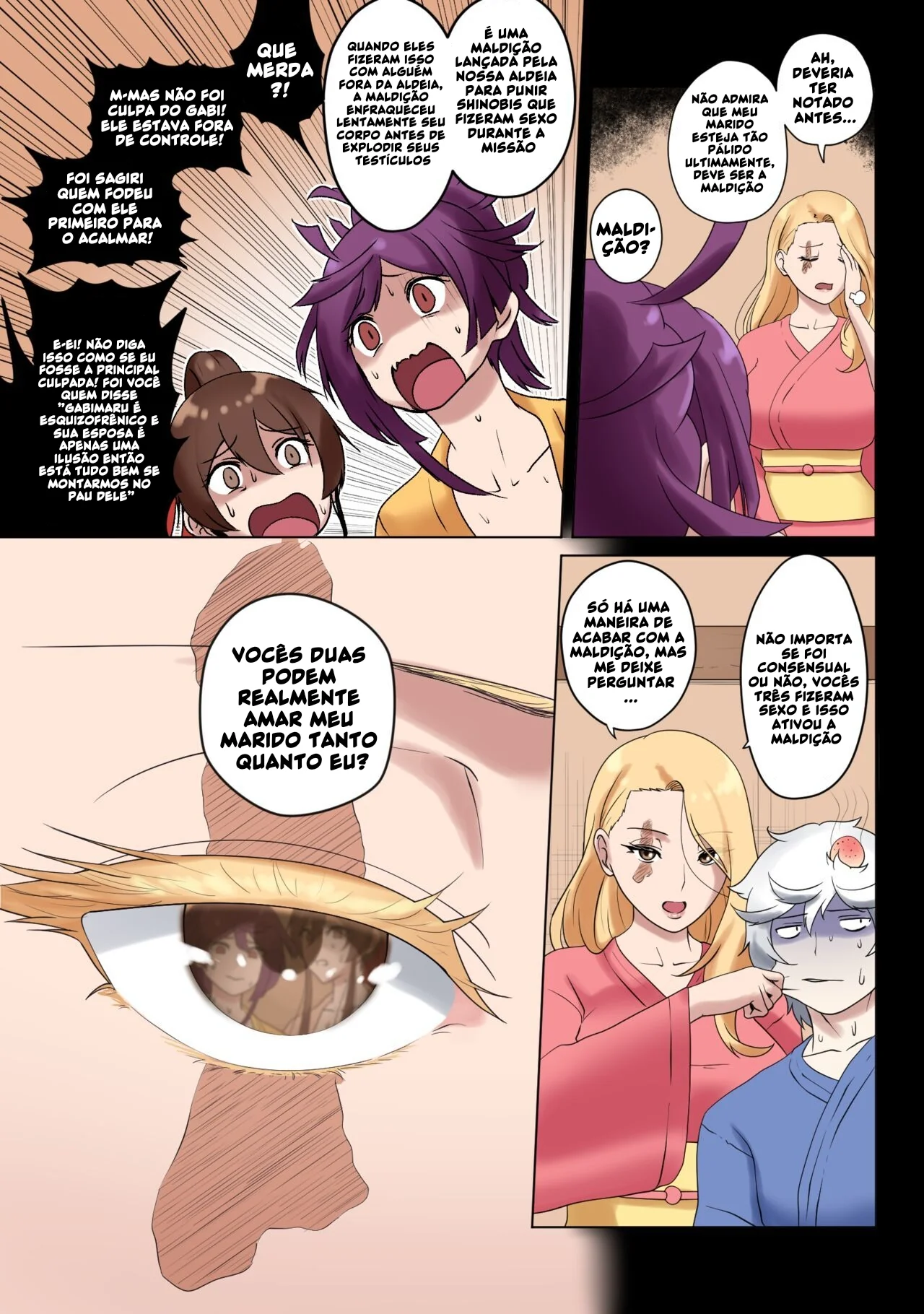 Jigokuraku Hentai: Inferno do Céu – Piranha leva piroca no cu em Hentai HQ Brasileiro