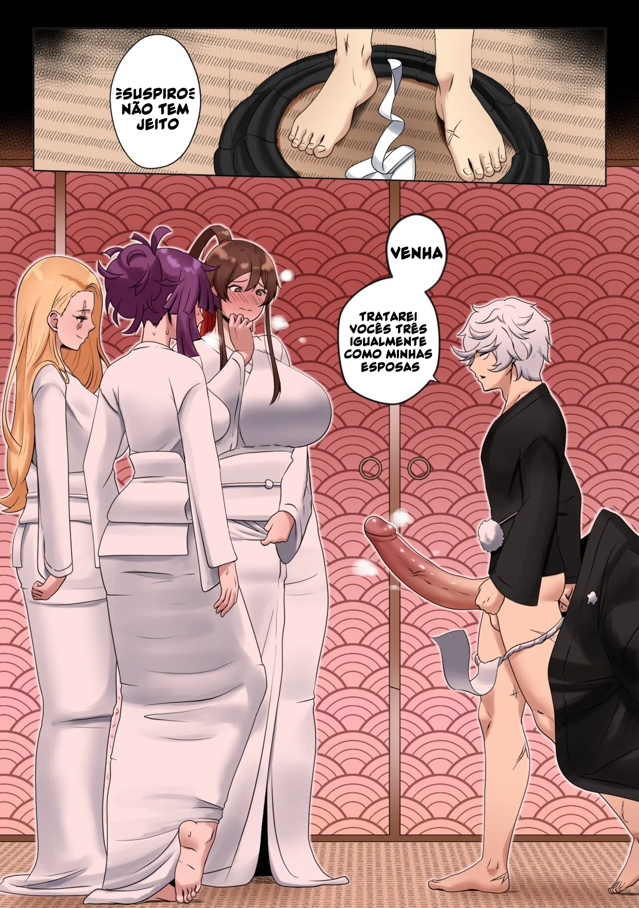 Jigokuraku Hentai: Inferno do Céu – Piranha leva piroca no cu em Hentai HQ Brasileiro