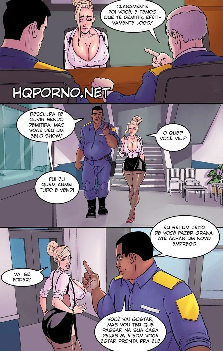 Piranha da Guarda Prisional Leva Rola dos Prisioneiros em Hentai HQ Brasileiro