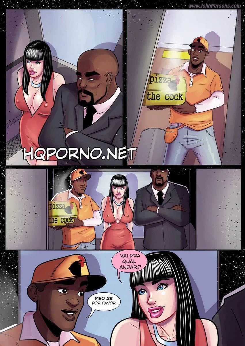 Piranha da Empresa Fica Presa no Elevador e É Comida Viva por Dois Caras Safados – Hentai HQ Brasileiro