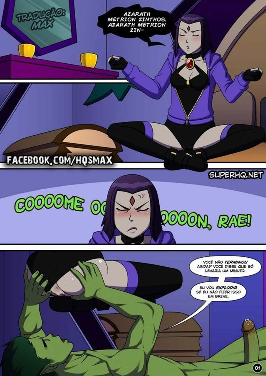 Mutano Arromba o Cu da Ravena e Fode Gostoso em Hentai HQ Brasileiro