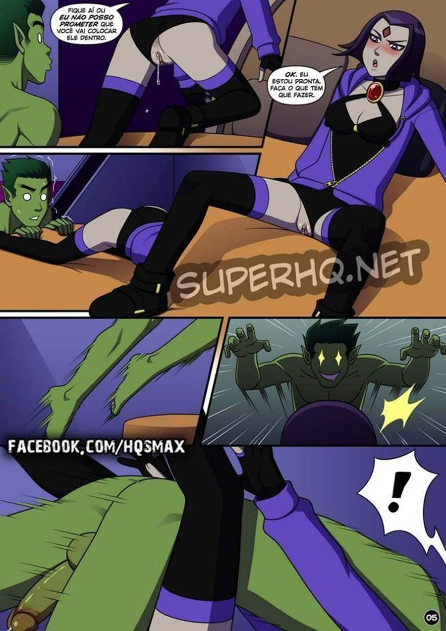 Mutano Arromba o Cu da Ravena e Fode Gostoso em Hentai HQ Brasileiro