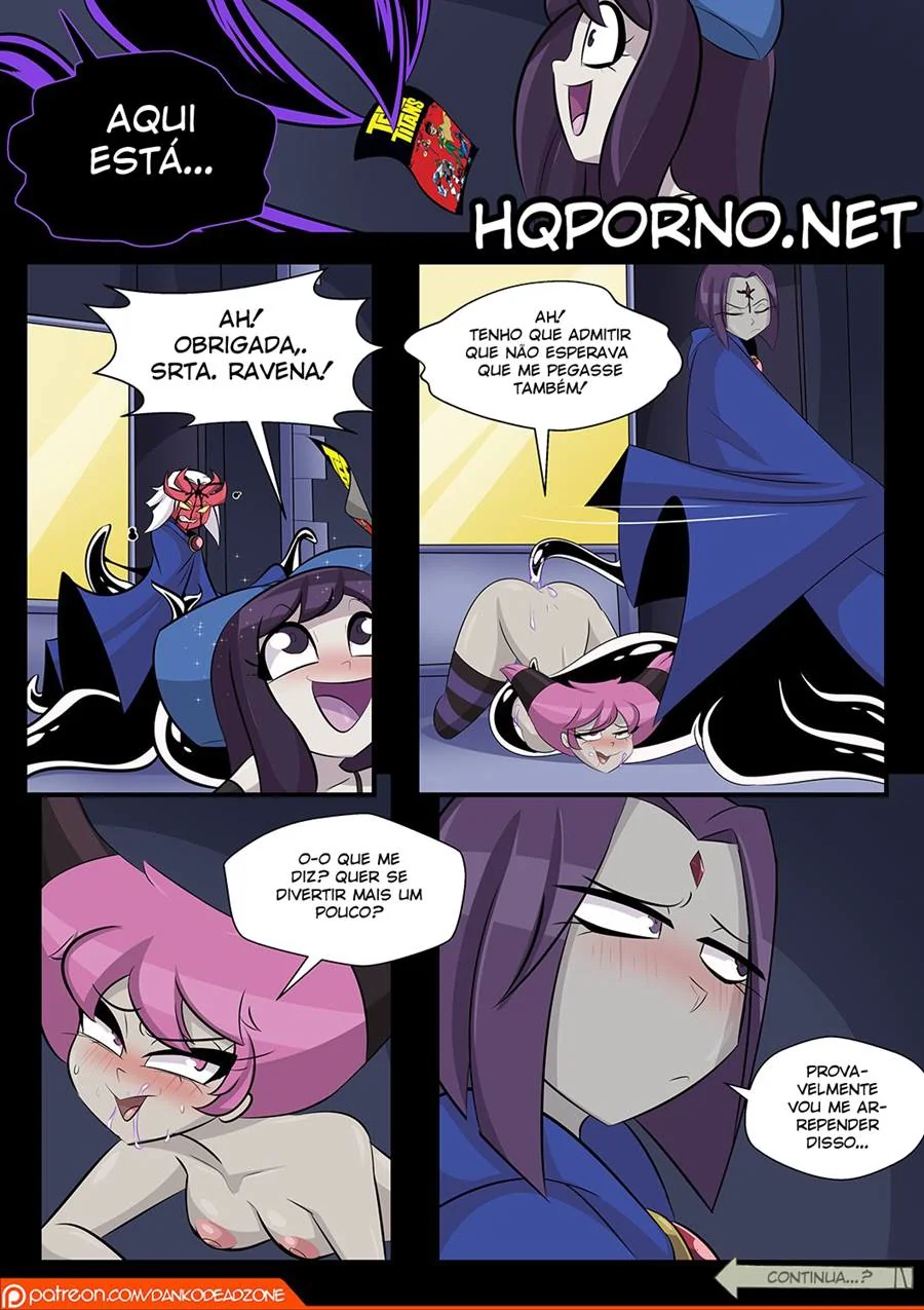 Jovens Titãs Hentai: Orgia entre Ravena e Jinx em HQ Brasileiro