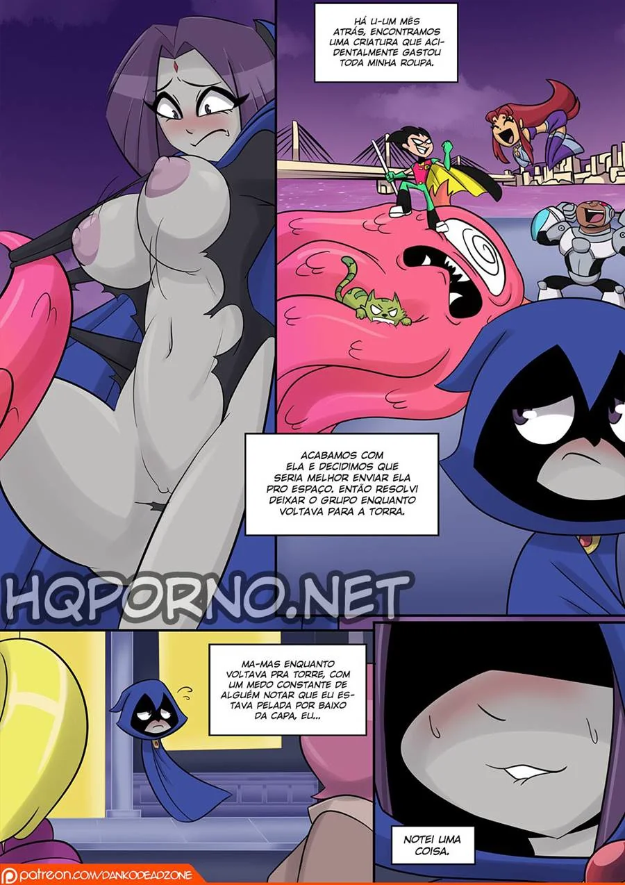 Jovens Titãs Hentai: Orgia entre Ravena e Jinx em HQ Brasileiro