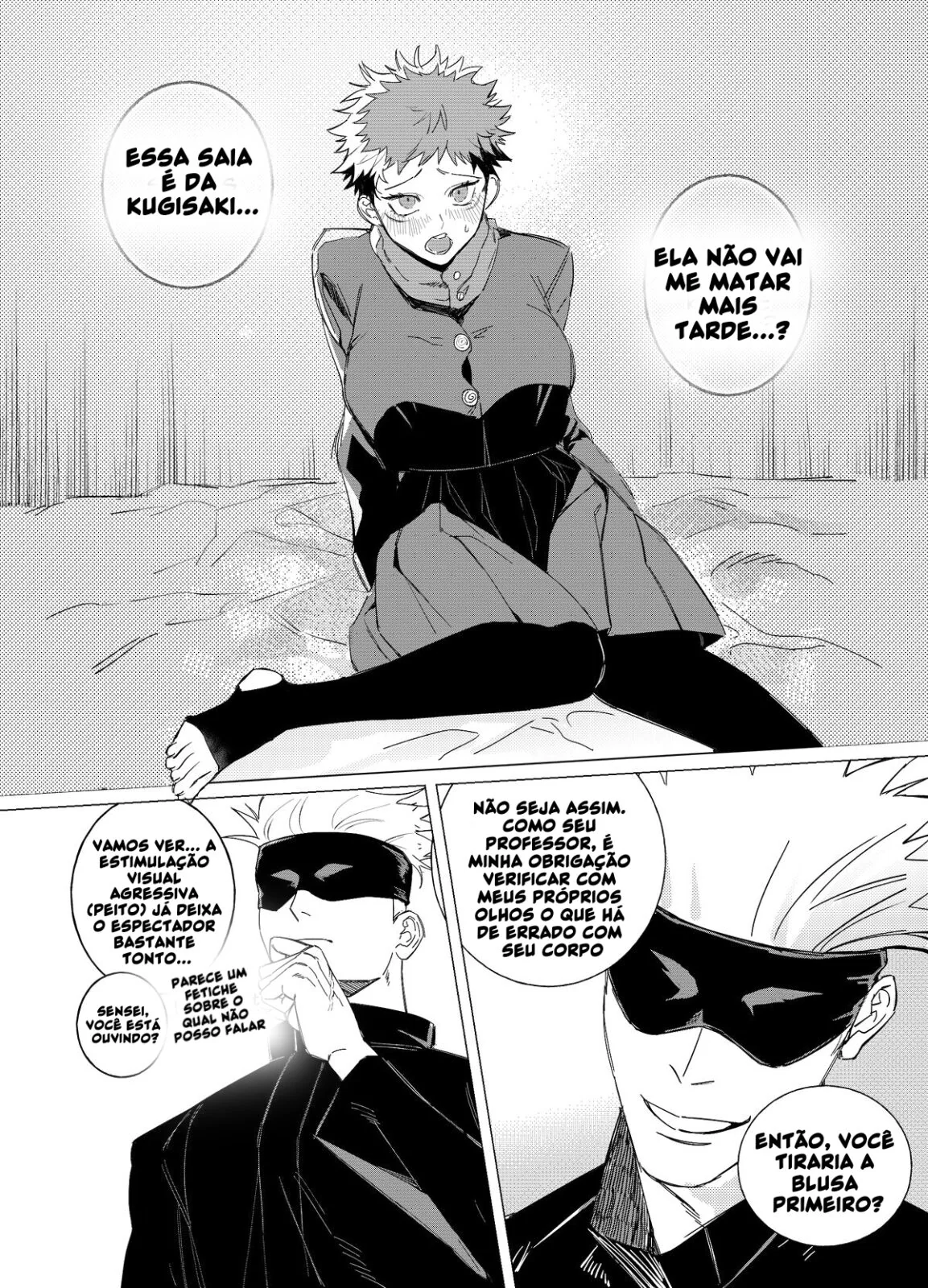 Jujutsu Kaisen Hentai: Itadori Transando com Gojo em Hentai HQ Brasileiro