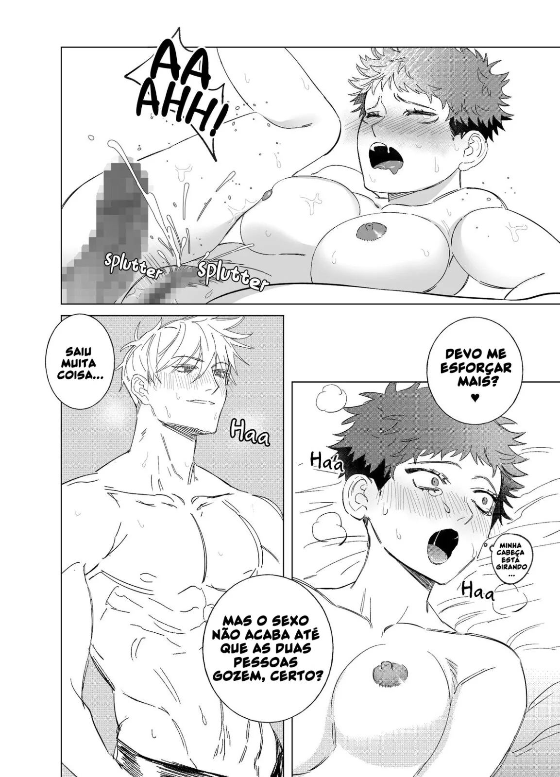Jujutsu Kaisen Hentai: Itadori Transando com Gojo em Hentai HQ Brasileiro