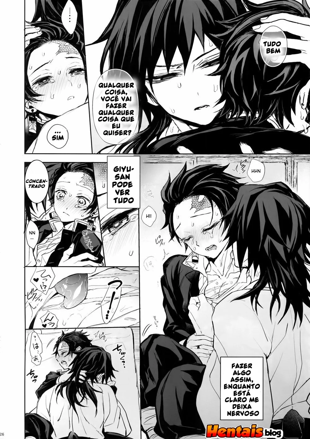 Tanjiro Kamado e Giyu Tomioka: Putaria Sem Limites em Kimetsu No Yaiba Hentai HQ Brasileiro