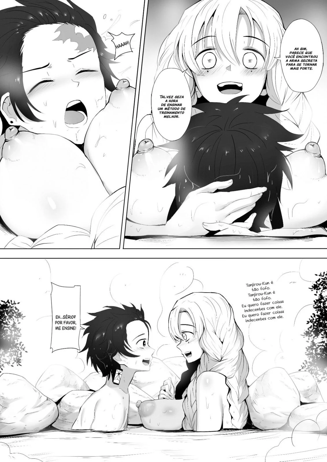 Mitsuri Kanroji x Tanjiro: Ensinando Técnica Nova para Gozar Juntos em Kimetsu no Yaiba – HQ Brasileiro