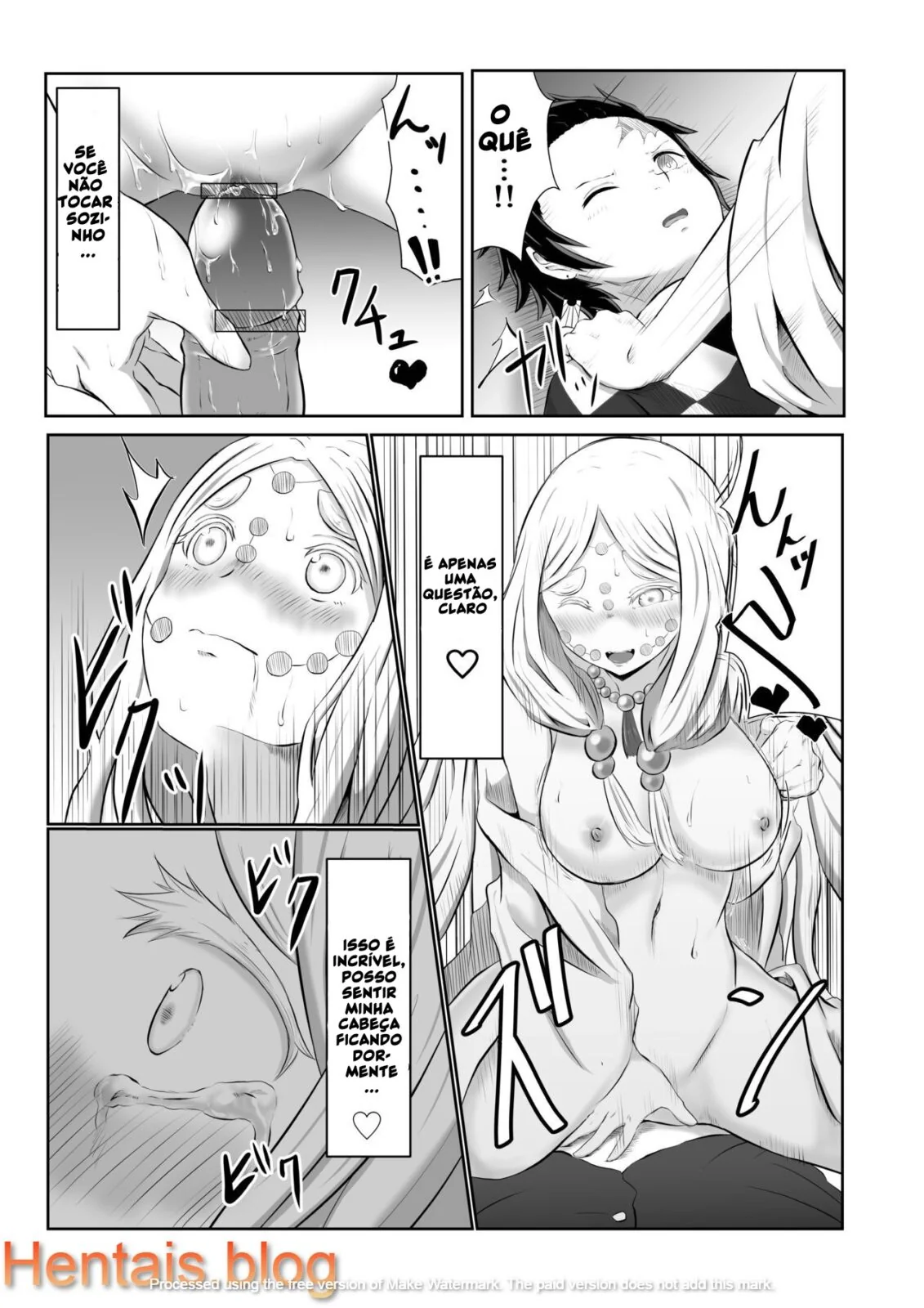 Tanjirou Kamado e a Pica da Mãe Aranha Demônio em Kimetsu no Yaiba: Buceta em Chamas em HQ Brasileiro