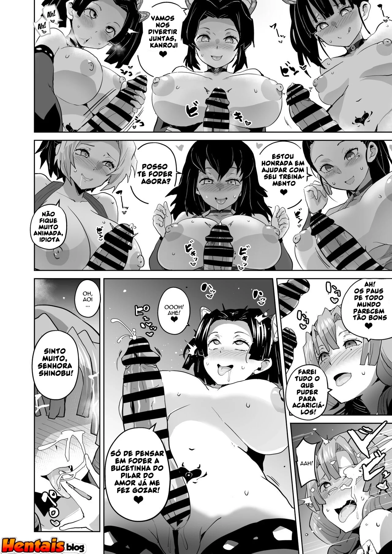 Kimetsu no Yaiba: A Piranha da Buceta Sanguinolenta em Hentai HQ