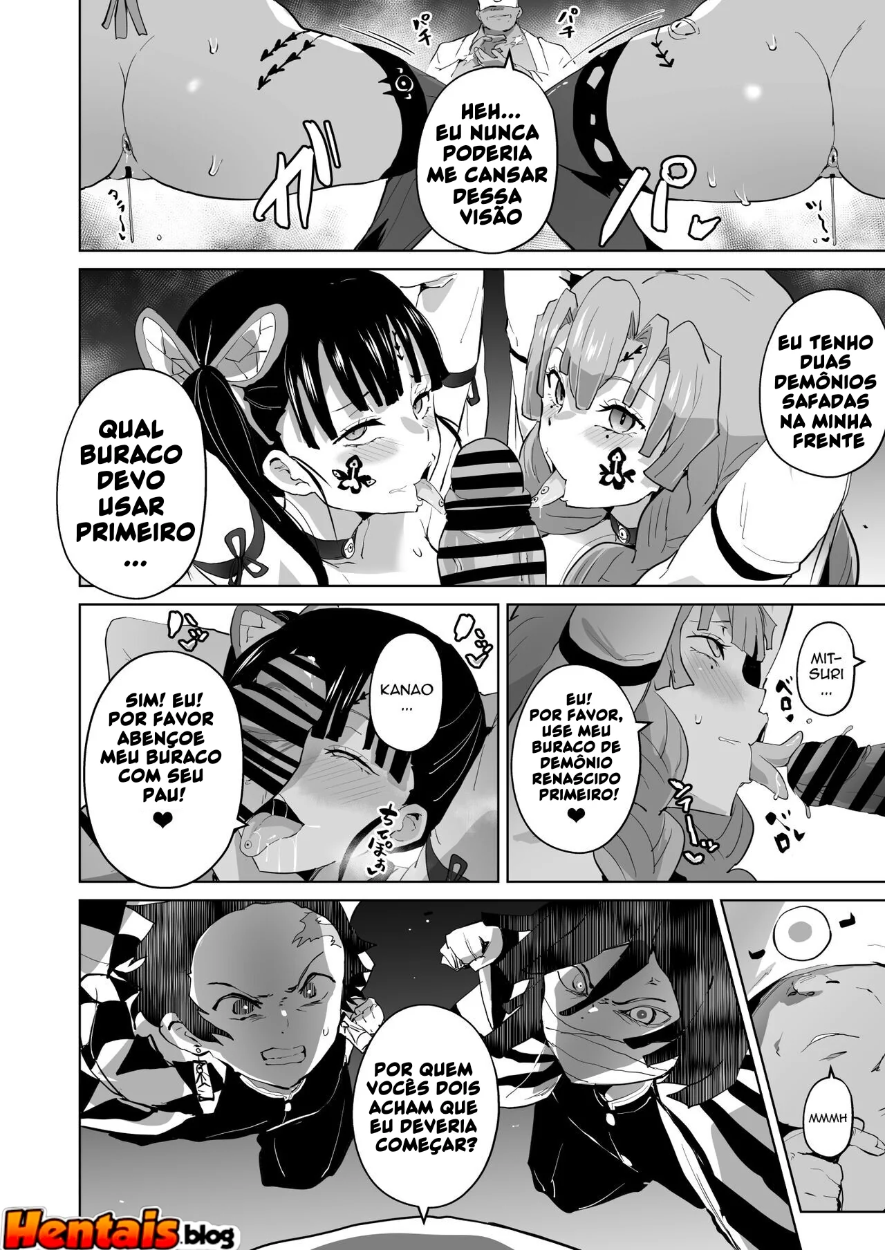 Kimetsu no Yaiba: A Piranha da Buceta Sanguinolenta em Hentai HQ
